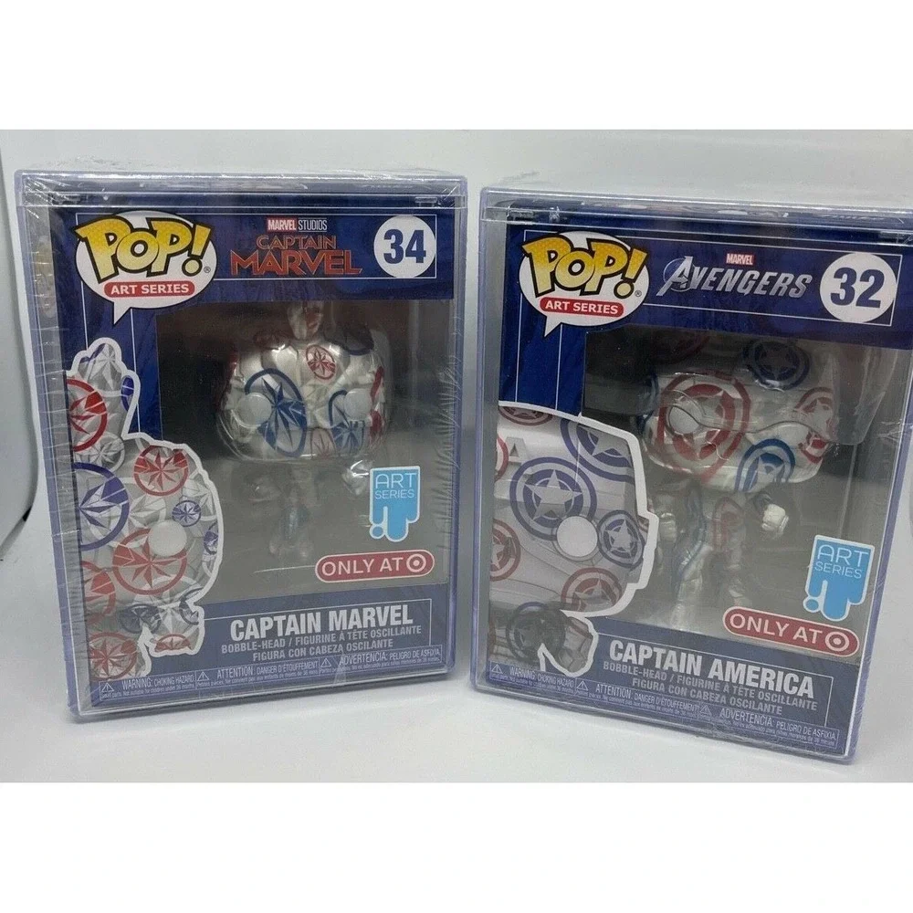 Funko Pop! Art Series‎ Marvel Avengers Captain America 32 and 34 NIB Set Target